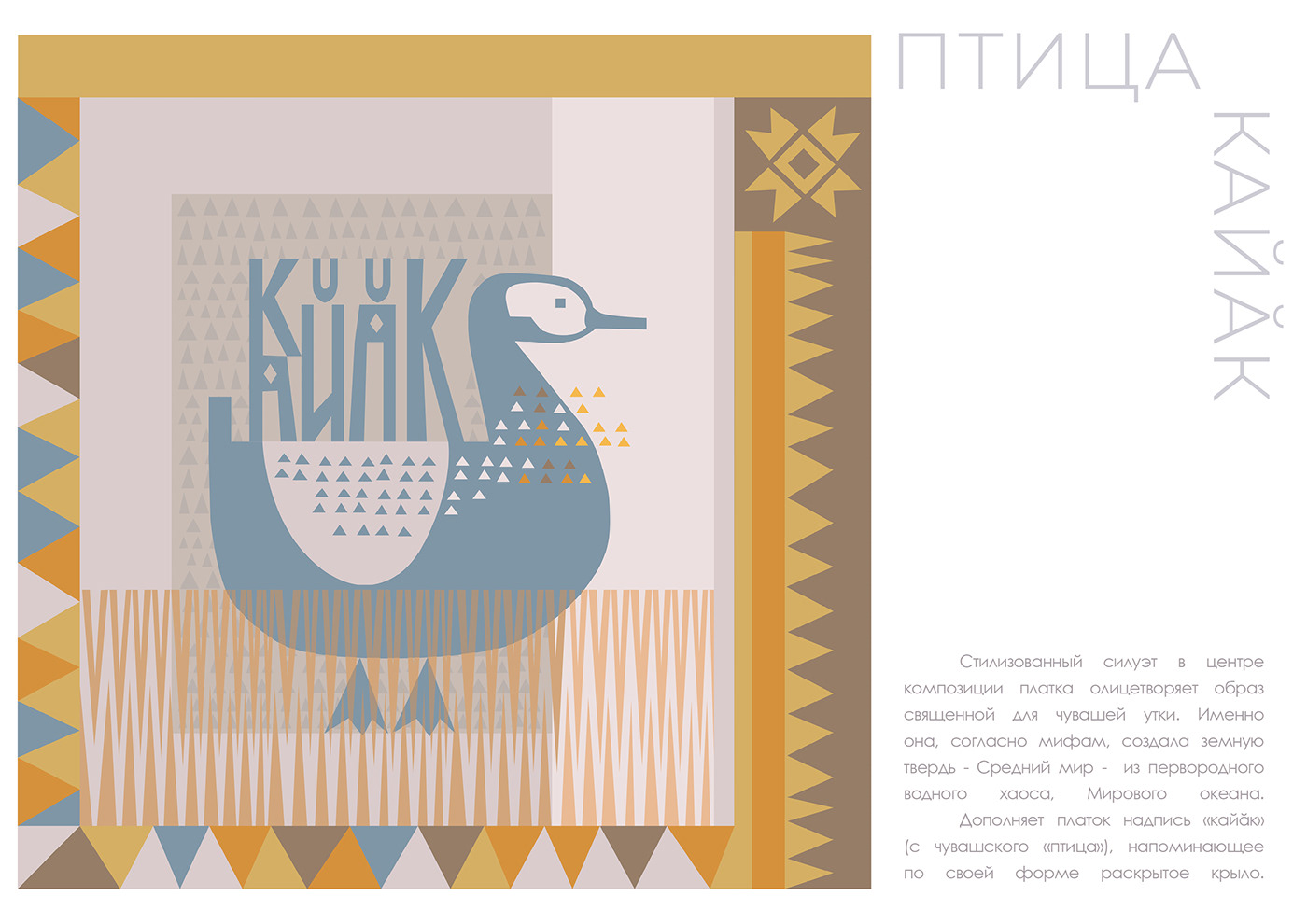 chuvashia design diploma Handkerchief pattern print design  textile платок текстиль