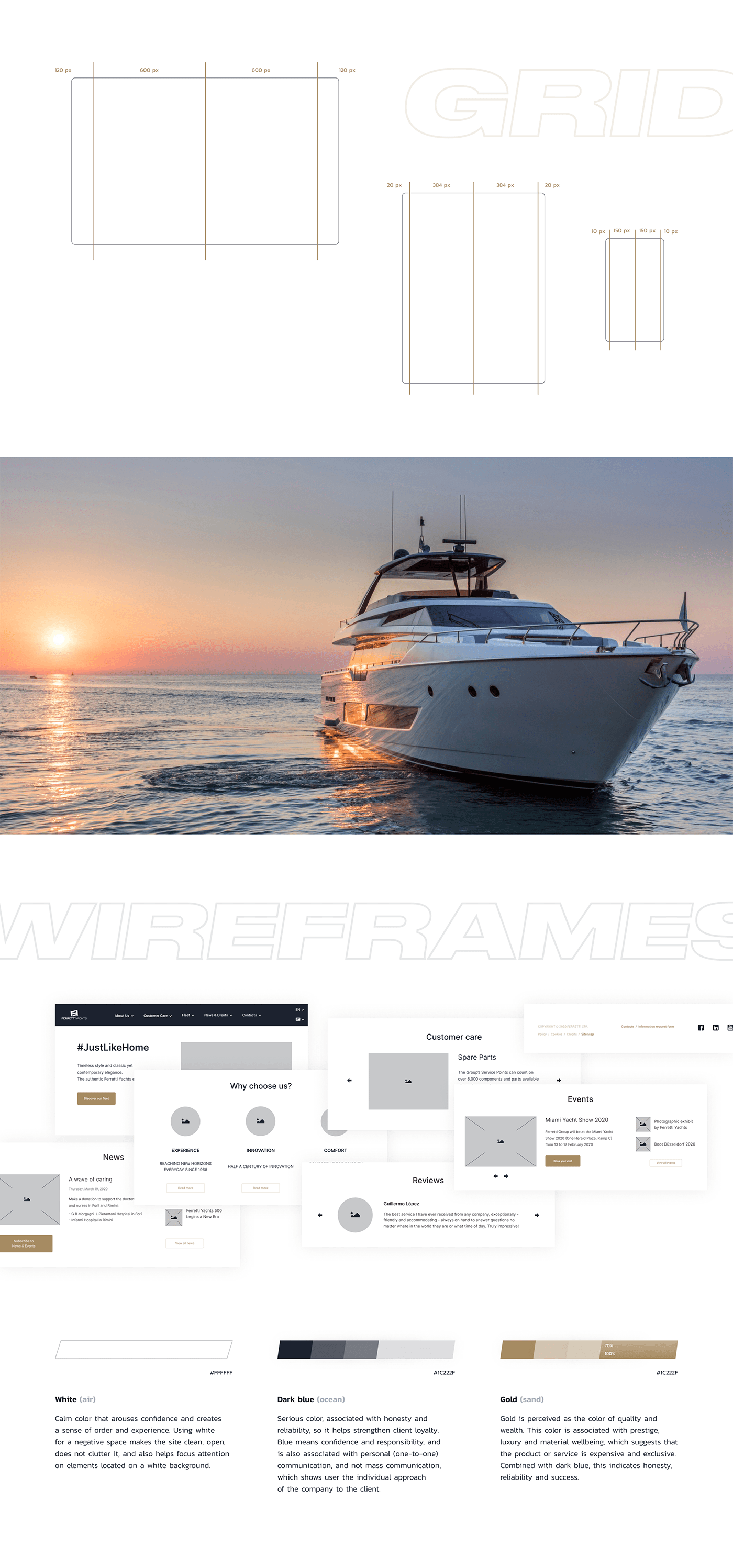 boat landingpage luxury maritime redesign transportation yacht design UI