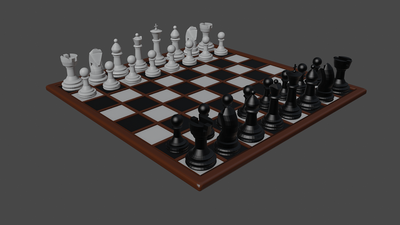 3D blender chess