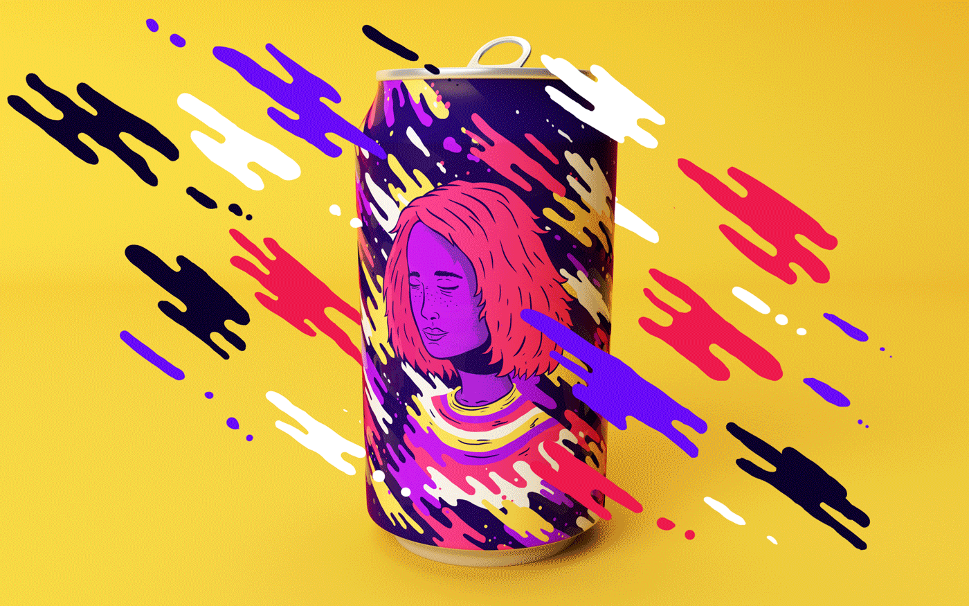 soda beverage can colorful sound drink Frequency Liquid textures