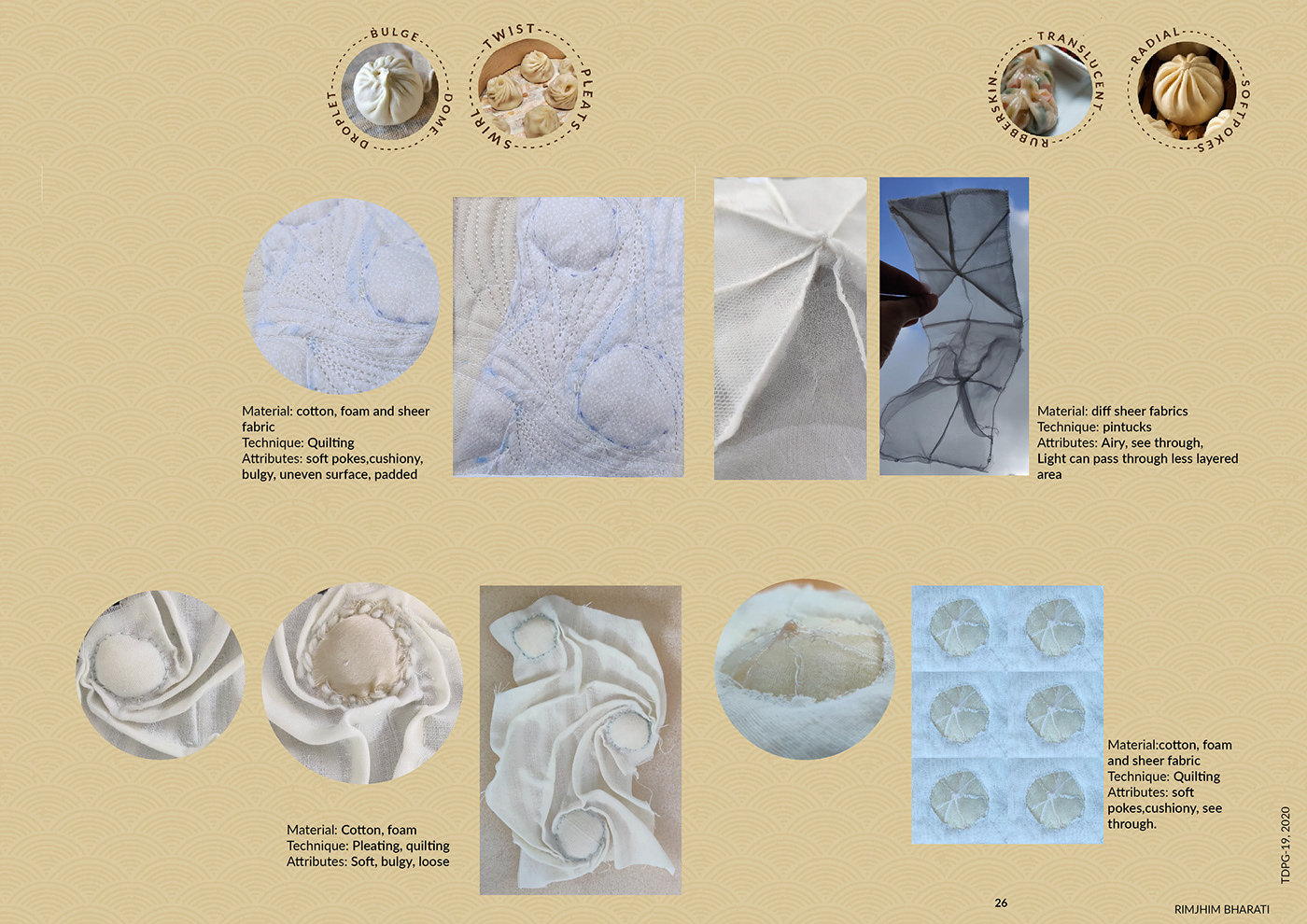 dumplings foodart motion textile non woven textile windowscreen home decor Packaging plastic