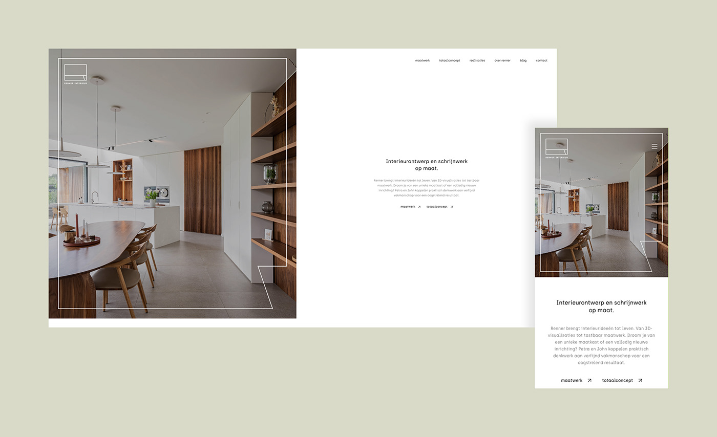 Website design and development for Renner Interior as part of its rebranding project.