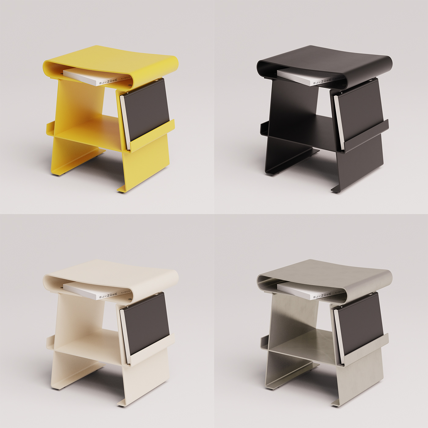 stool product design  furniture design metal 3D Render