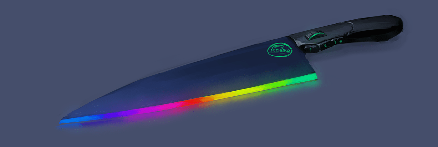3D model c4d cinema 4d cinema4d glow knife redshift RGB technics Transformation