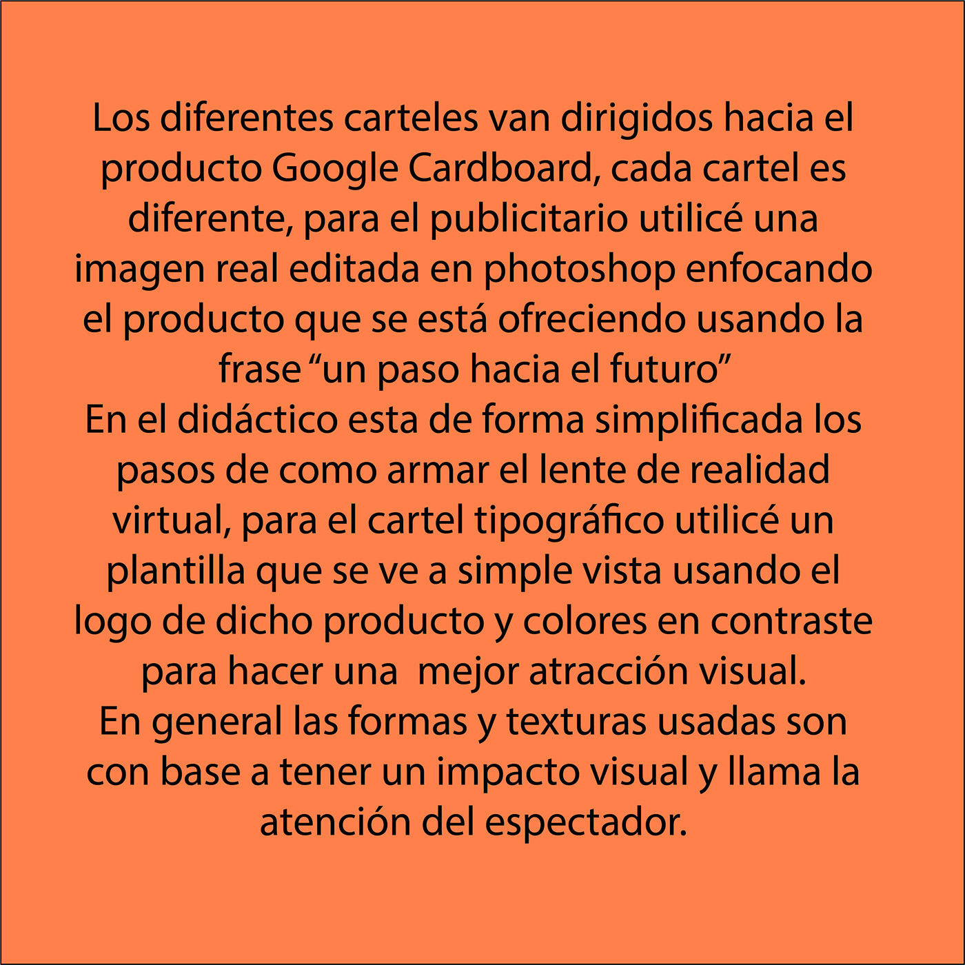 google cardboard diseño cartel