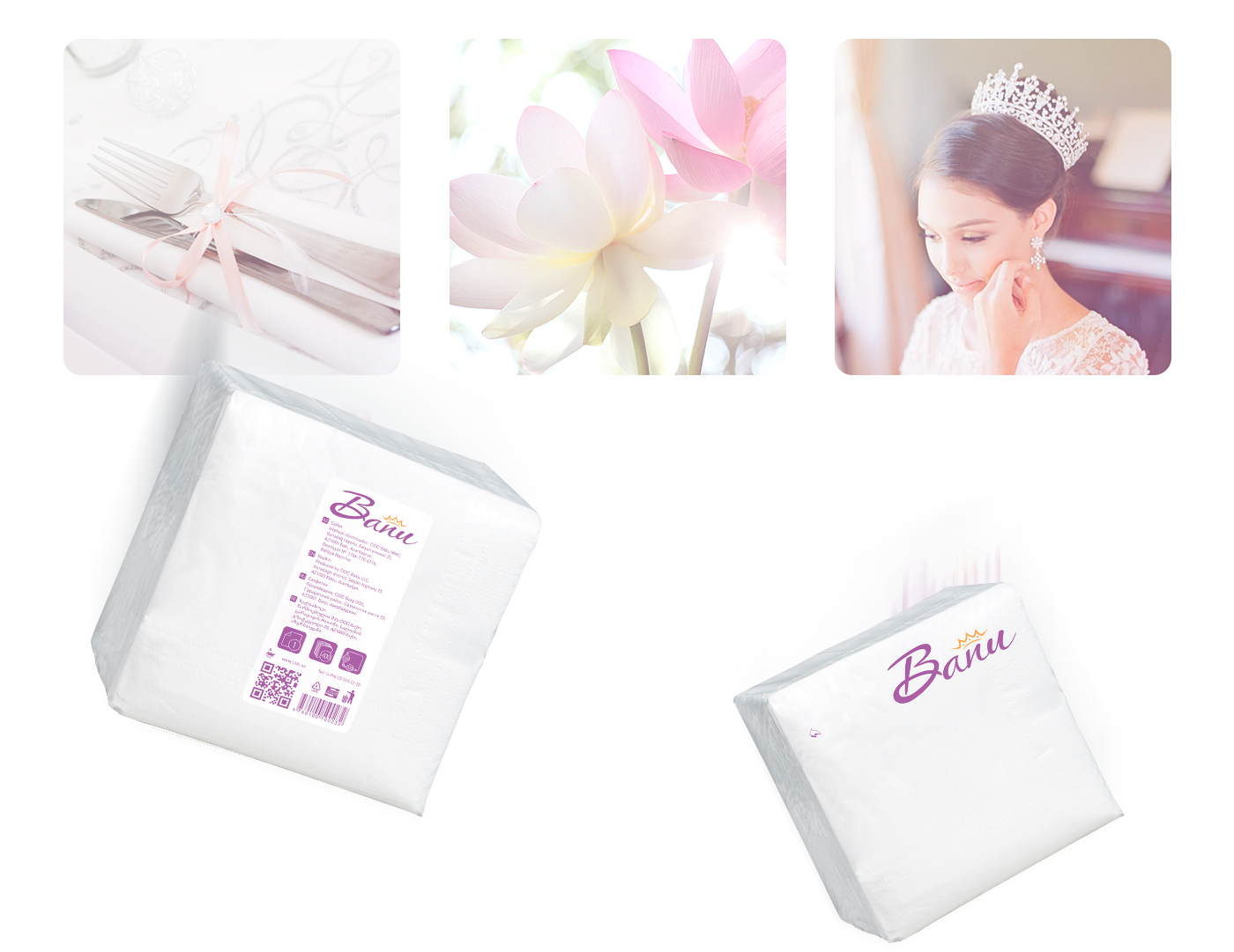 azerbaijan banu royal napkin femininity FMCG logo Packaging