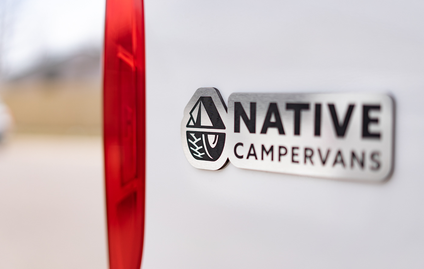 Native Campervan vehicle emblem on van