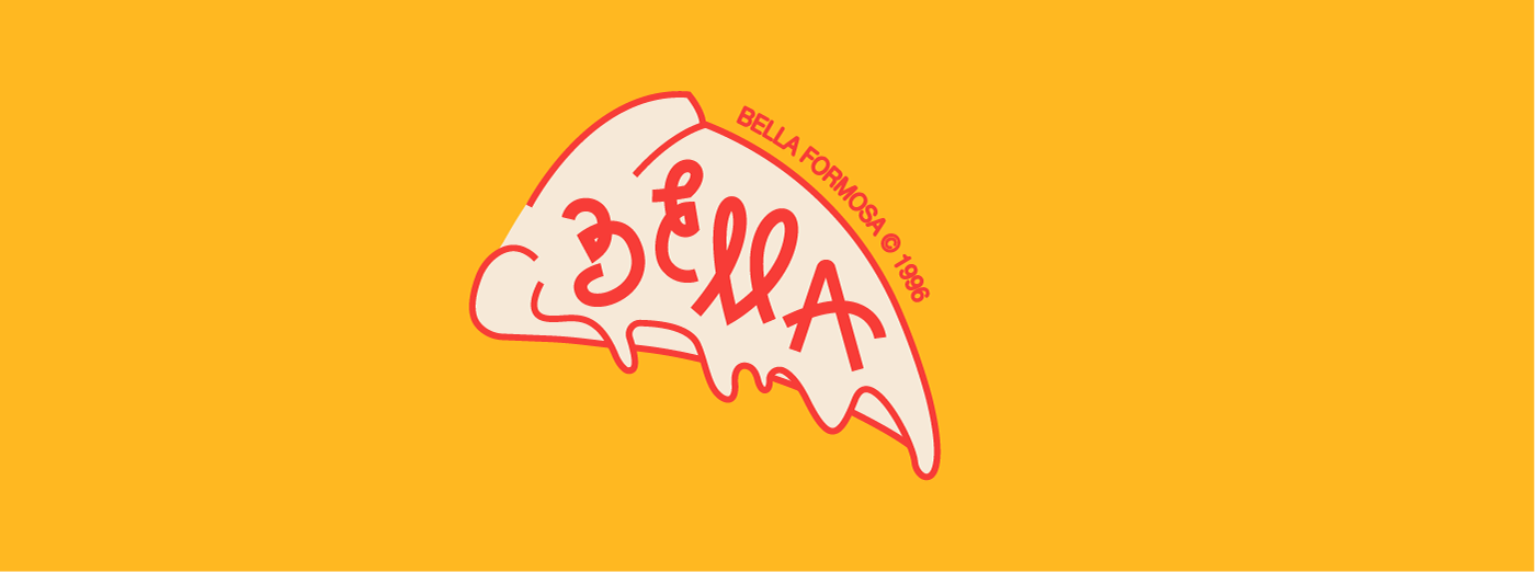 brand identity food branding graphic design  Italian food pizzaria pizzeria poster redesign typography   visual identity