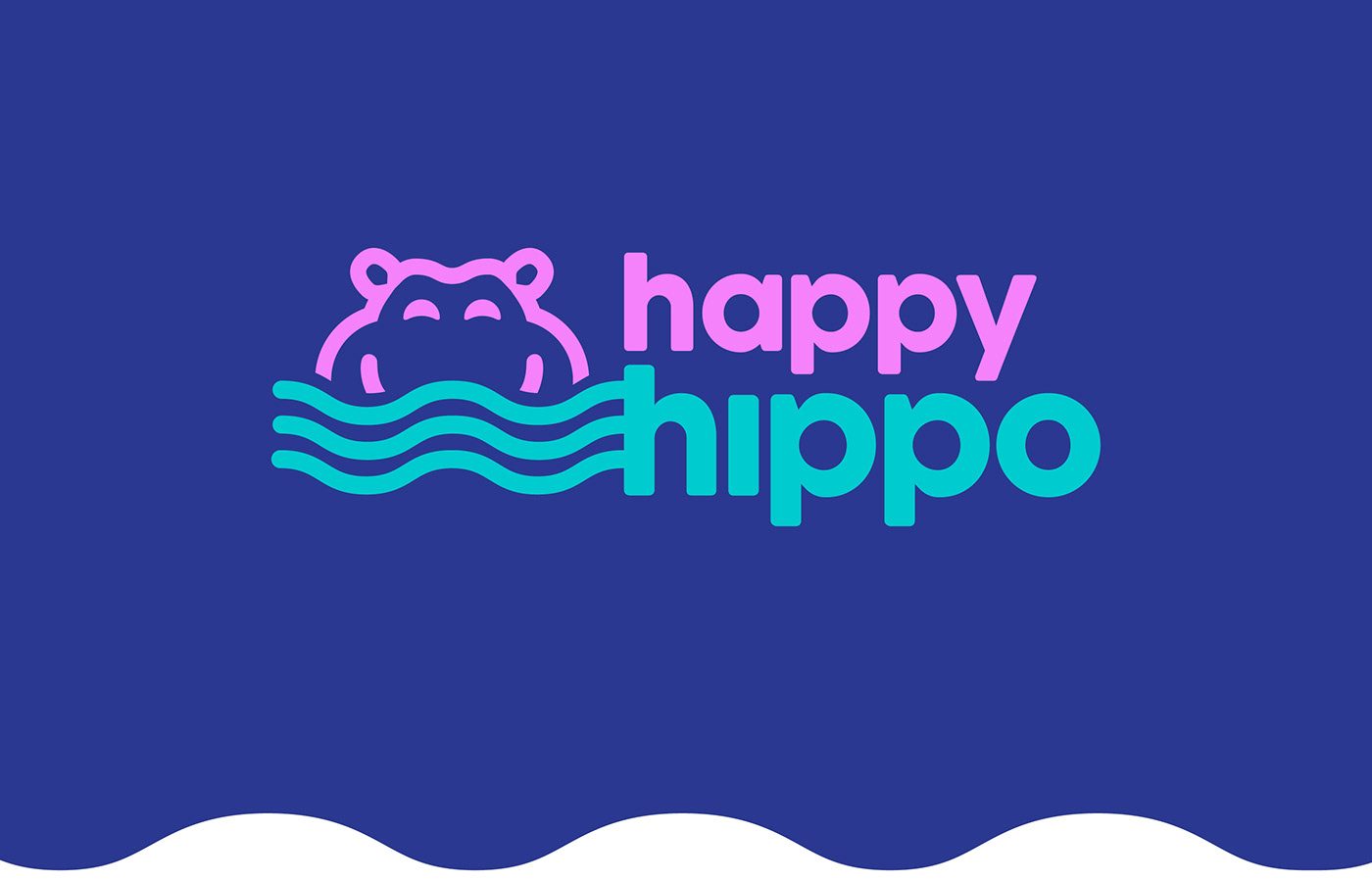branding  Custom Fun graphicdesign happy hippo ILLUSTRATION  Layout look and feel minimal design Will Killen
