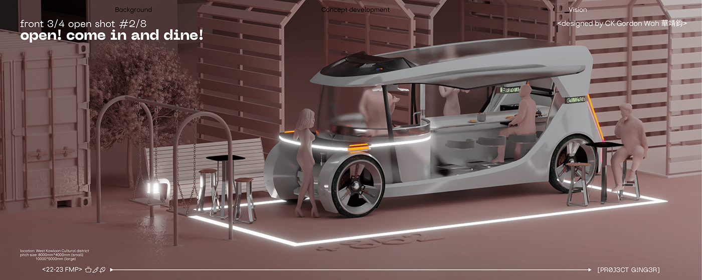 automotive   car concept Food  foodtruck mobility sketch transportation Truck Vehicle