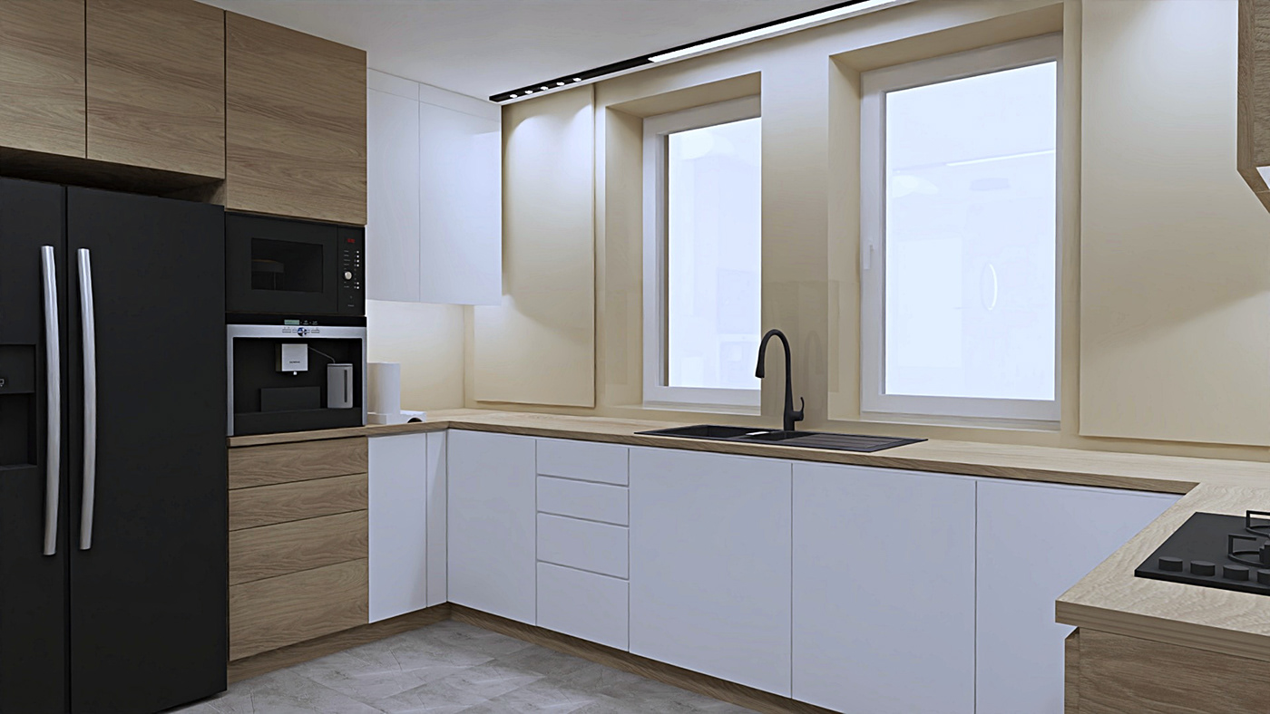 3D architecture cabinet GRIN HOUSE STUDIO interior design  monika pietras Render visualization