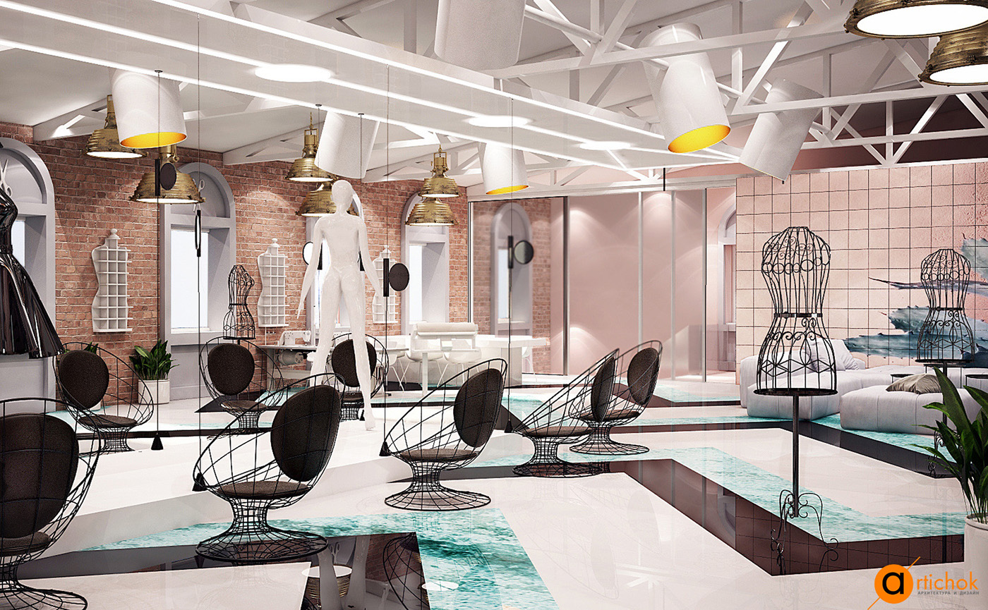 showroom Fashion  factory LOFT CommercialDesign shopdesign CommercialInterior loftstyle loftdesign