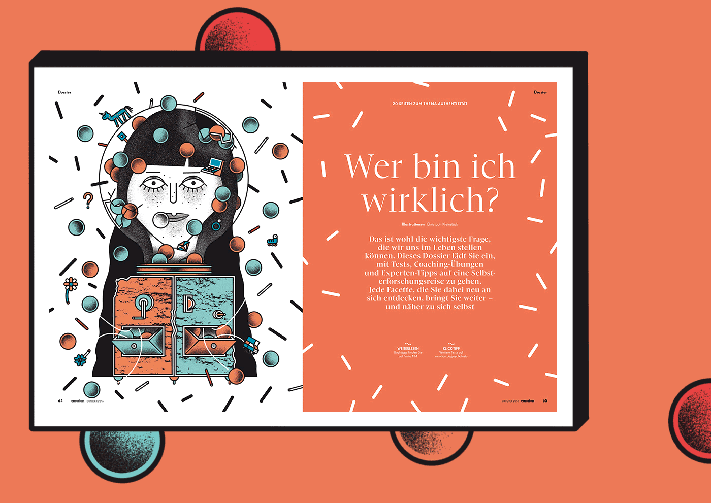 ILLUSTRATION  Illustrators Hamburg digital illustration Character design  custom type Frauenmagazin pastell Christoph Kleinstueck christoph kleinstück letters