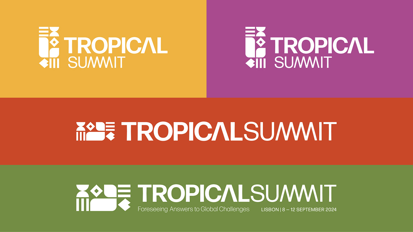 summit brand identity Tropical graphic design  logo Event visual identity