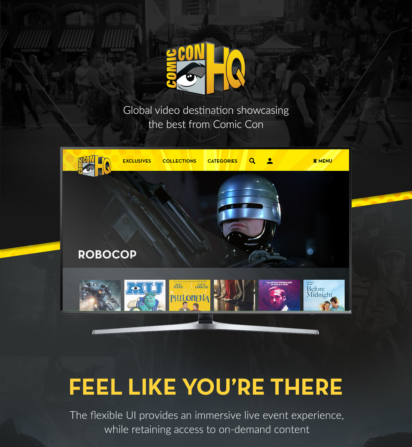 UI ux comic-con Massive AXIS smart tv app video Live TV interaction Lionsgate