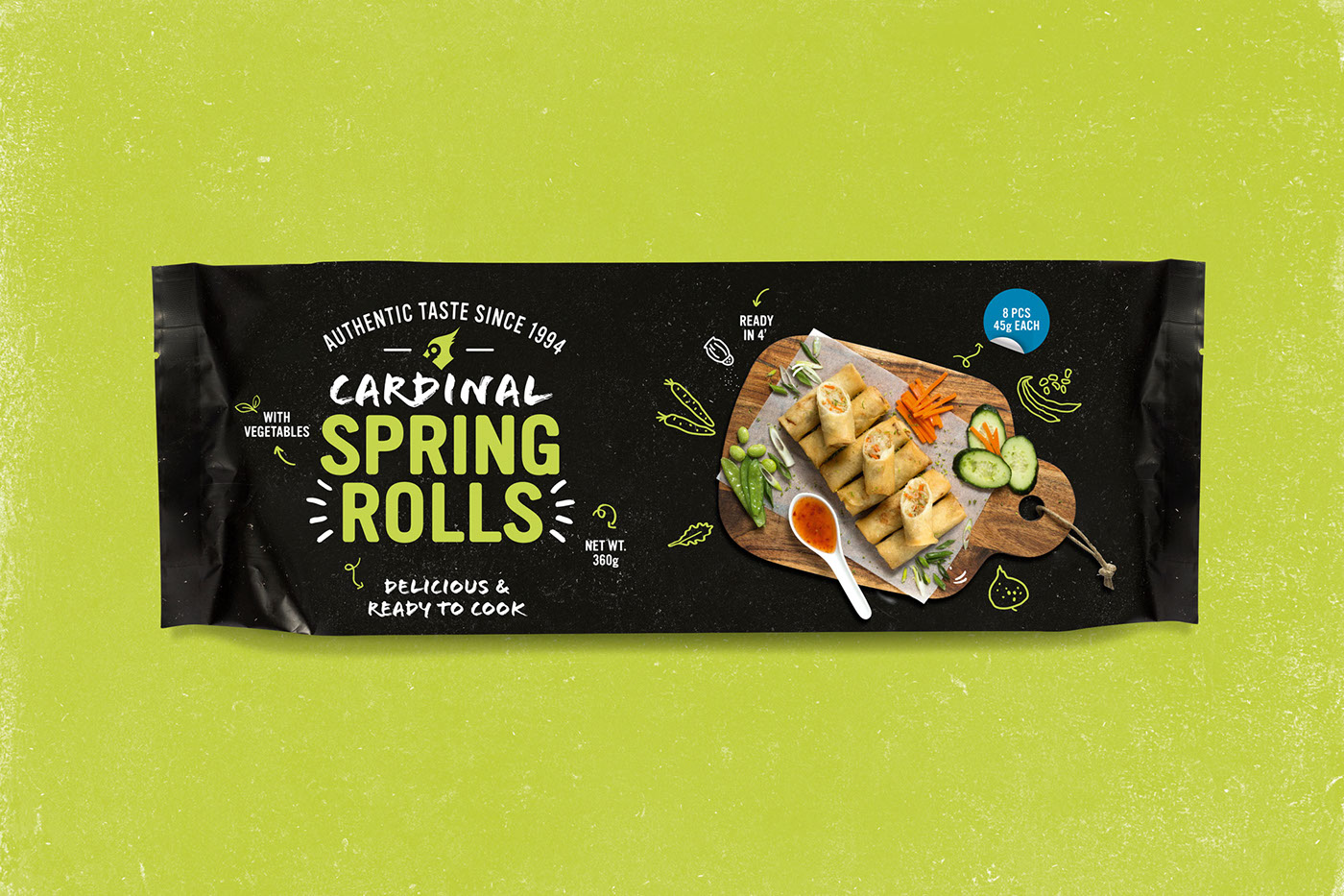 Packaging asian Food  sauces AG Design noodles spring rolls Money Bags