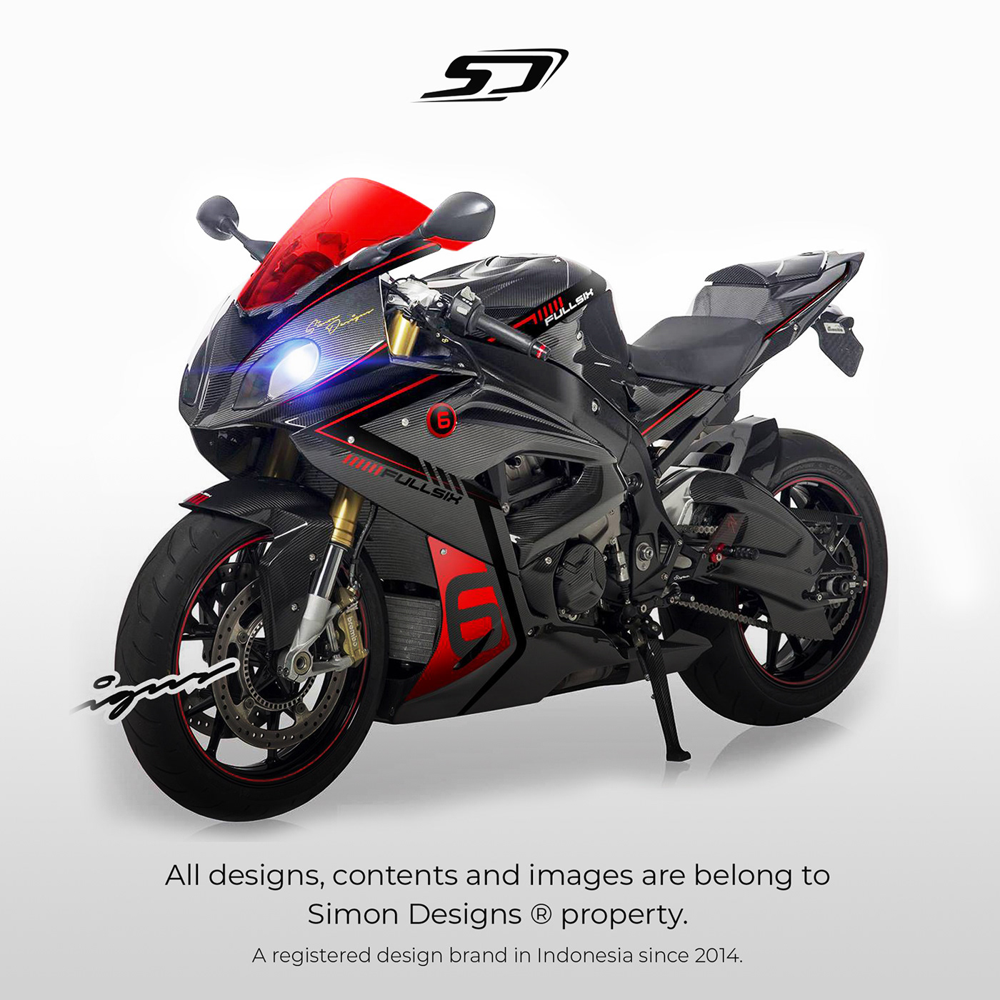 BMW S1000RR BMW S1000RR Fullsix cool designer digimods digital modification Fullsix Carbon motorcycle design Motorcycle designer Simon Designs