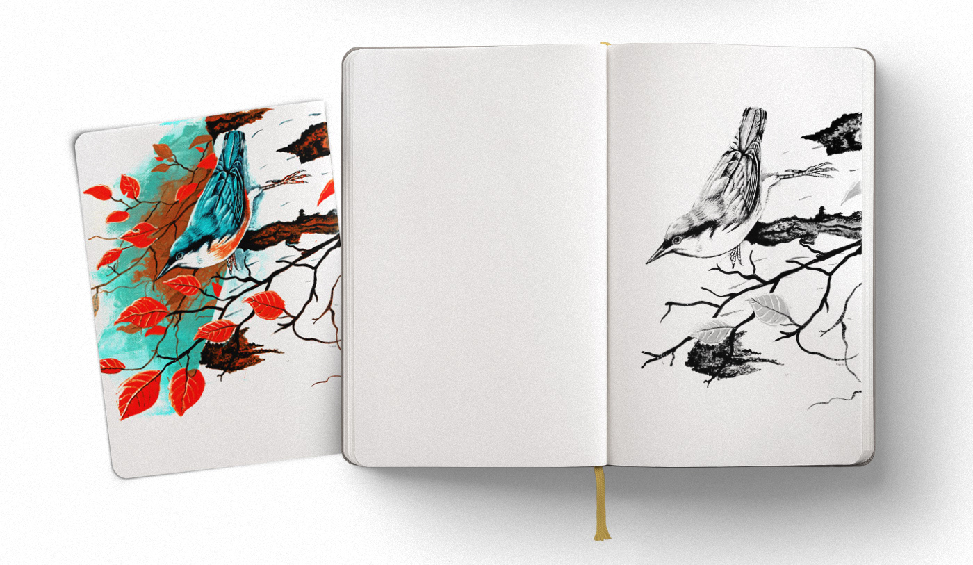 art bird blackandwhite draw fantastic flower ILLUSTRATION  sketchbook sketching woman