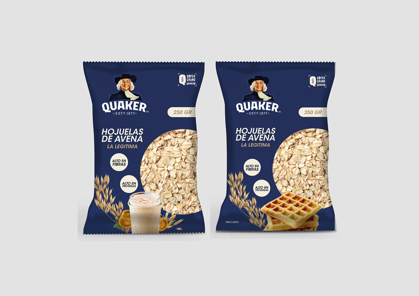 avena oats package packaging design porridge queaker repackaging