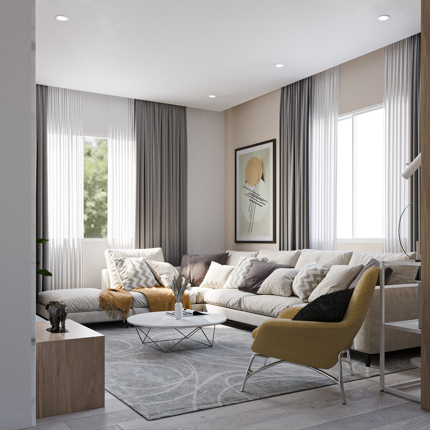 3ds max apartment dining Interior interior design  living room