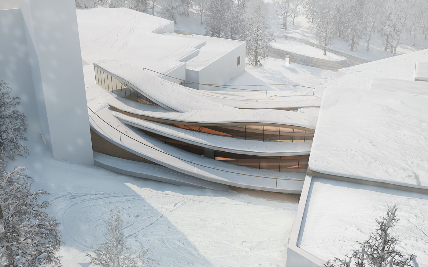 architecture Competition museum Extension Alvar Aalto archviz visualization rendering
