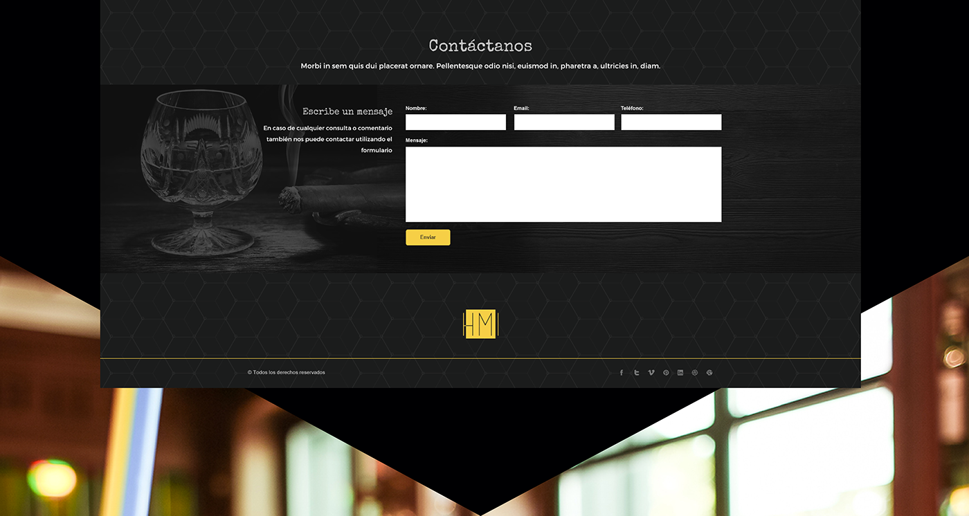Web Design  Layout graphic design  user interface Website cigars Licor branding  UI Mockup