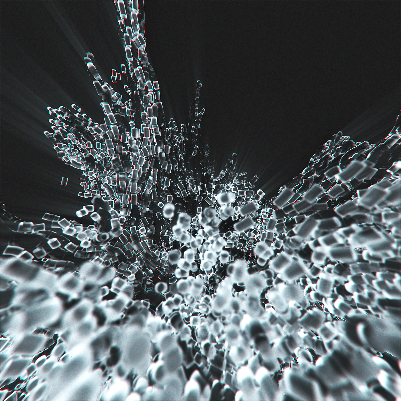 houdini cinema 4d particles abstract daily redshift smoke glass shapes motion graphics 