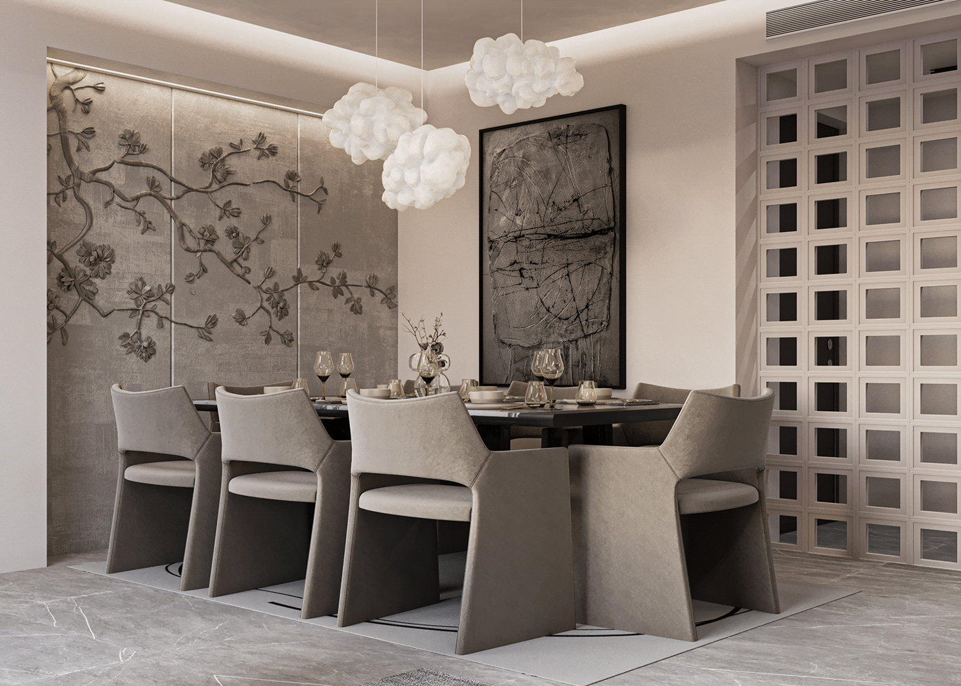 interior design  Interior reception reception design kitchen kitchen design dining diningroom Tv unit modern