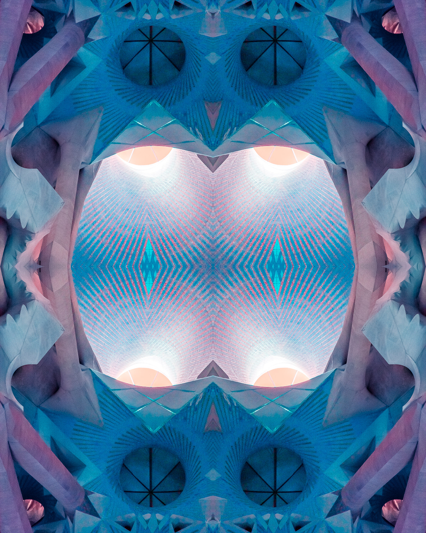 abstract architecture barcelona cathedral kaleidoscope mirror pattern Photography  sagrada familia symmetry