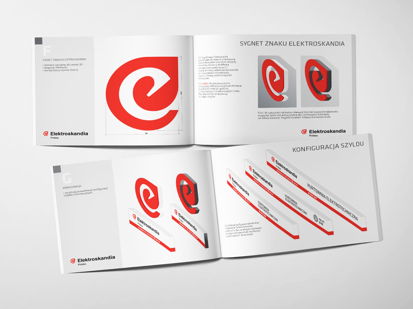 graphic brands identification elektroskandia creation Project Catalogue poster calendar business card