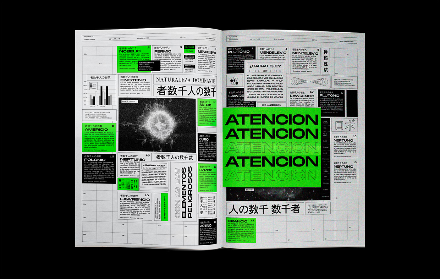 editorial editorial design  fadu japan longi longinotti newspaper periodico typography  