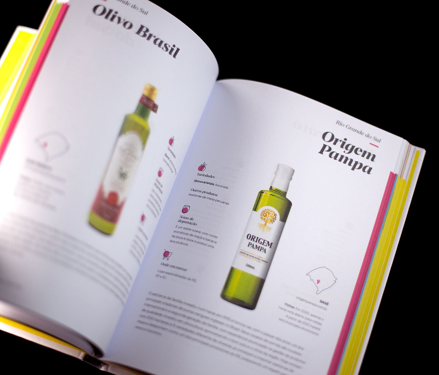 book design diagramação grafico Guide Livro minimal oil olive projeto