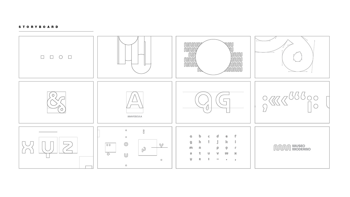 type typography   geometric circle circular museum modern moderno identity branding 