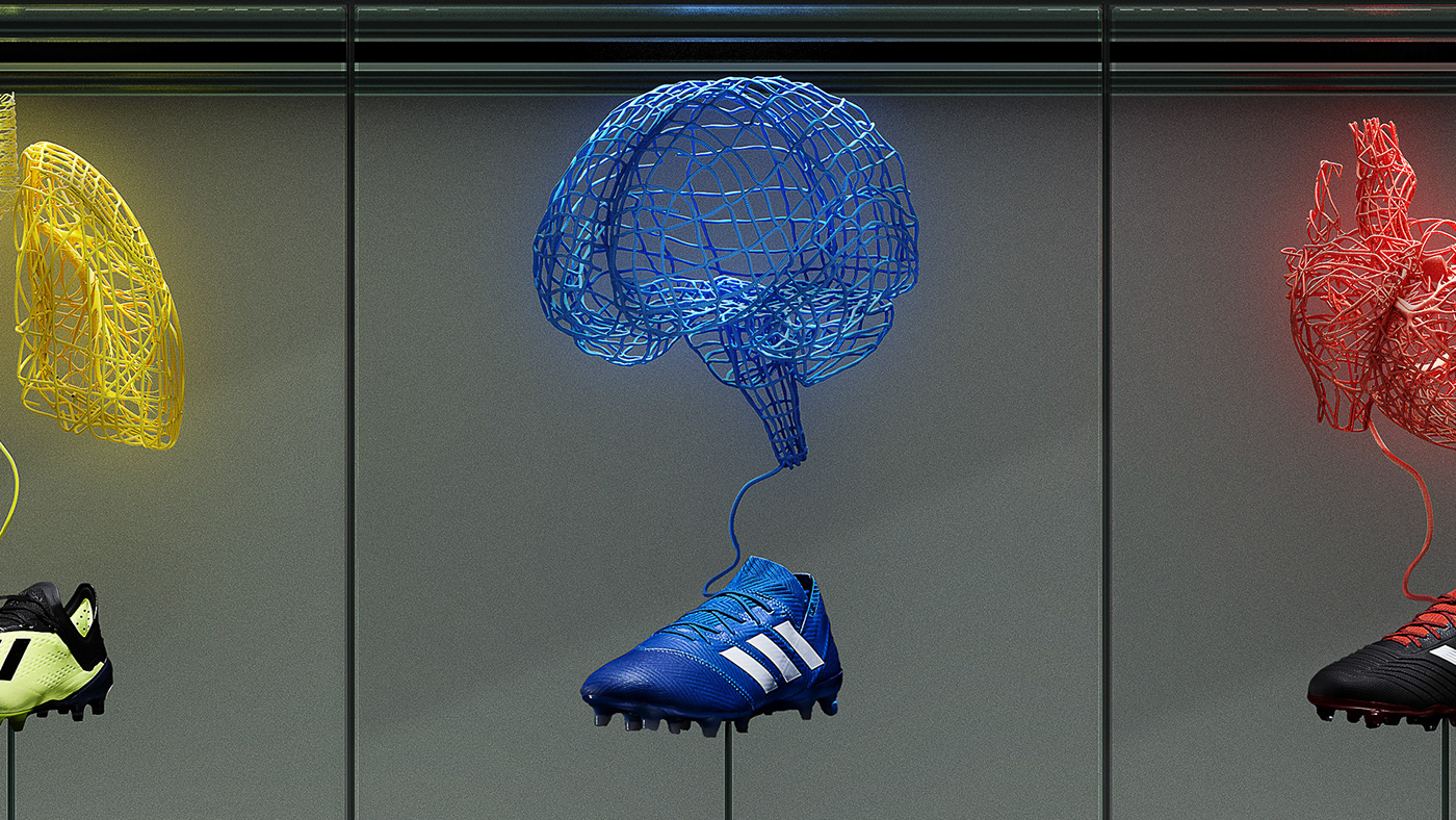 3D adidas CGI futebol lightshock modo quad quadstudio soccer Sports Design