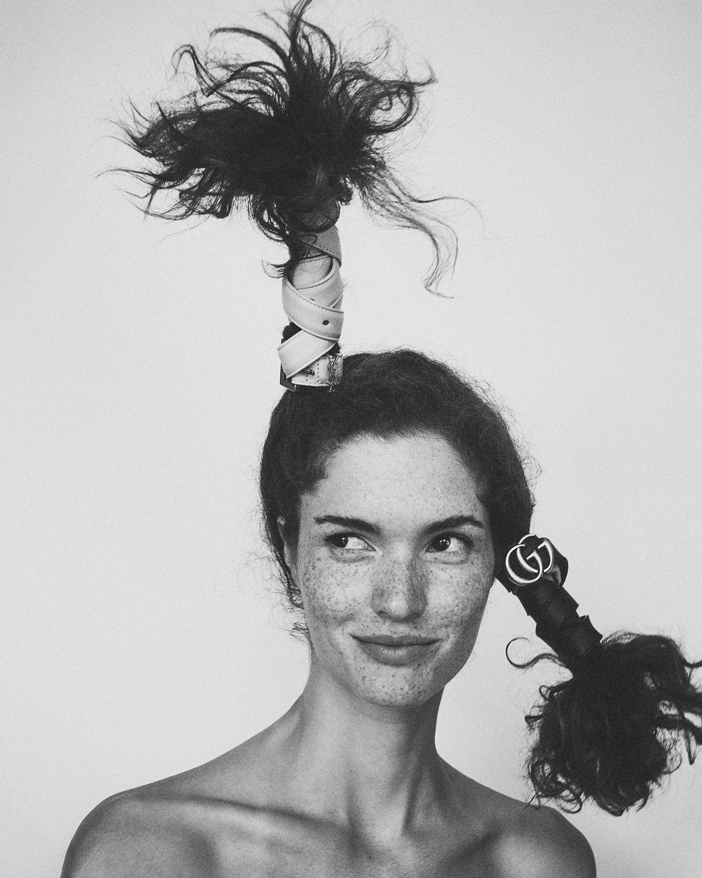 portrait model Paris france Fashion  photographer black and white hair vintage