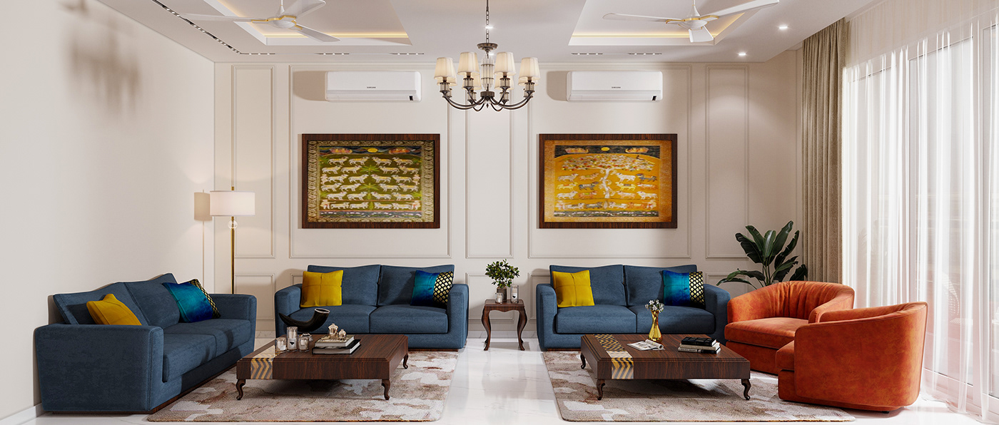Interior design sofa living room visualization archviz Render 3ds max corona