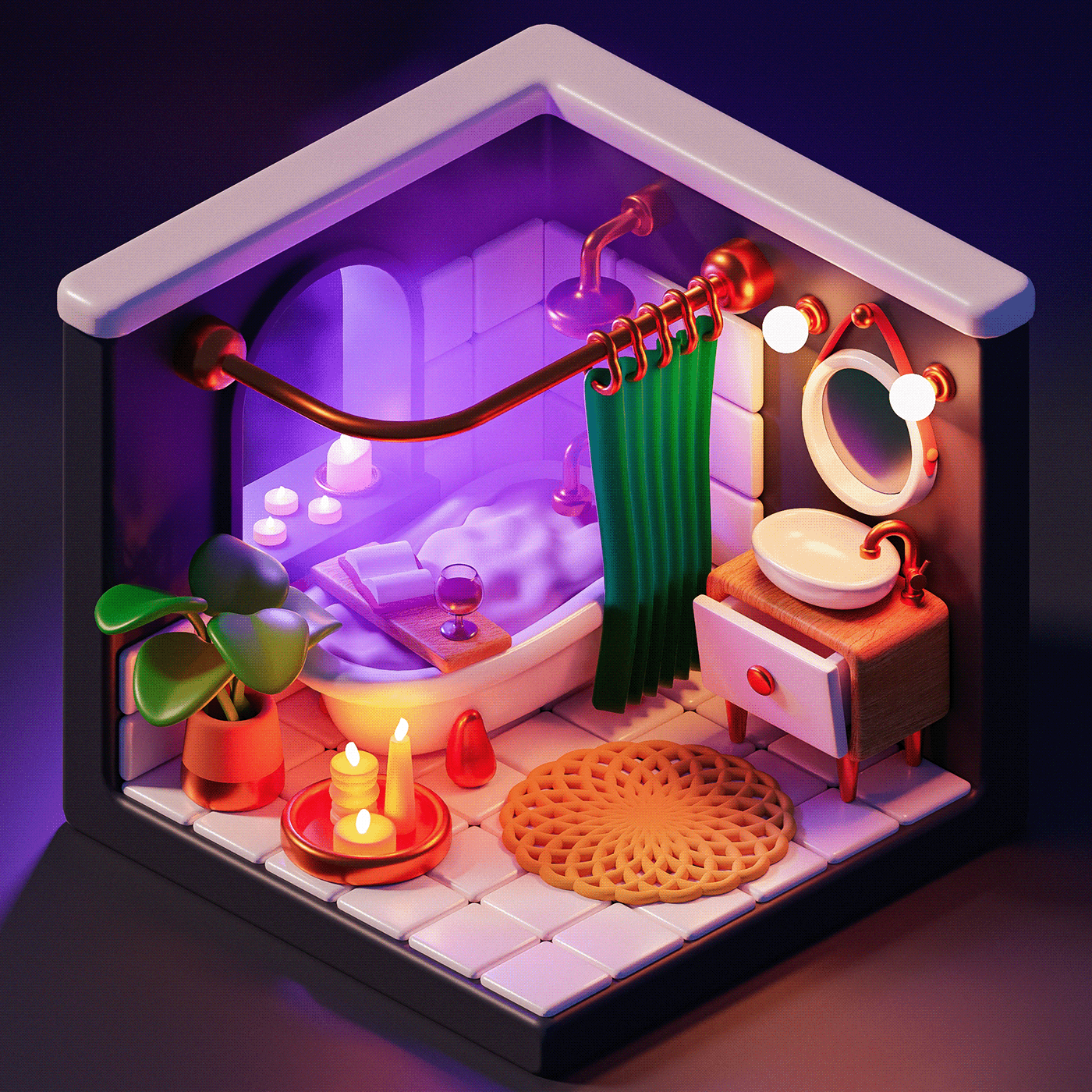 Cozy rooms on Behance