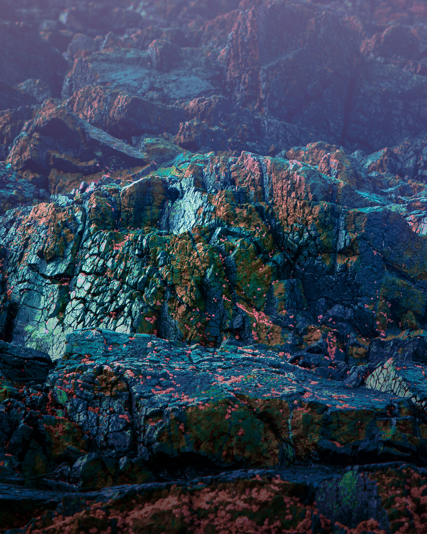 alien color fog futuristic geology Landscape mist Photography  planet rocks