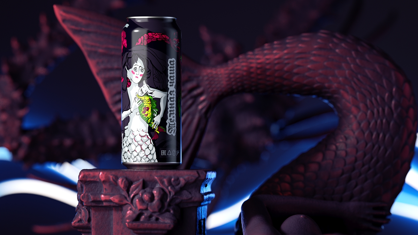 beer ILLUSTRATION  Packaging monsters branding  чаща thicket beverages alcohol