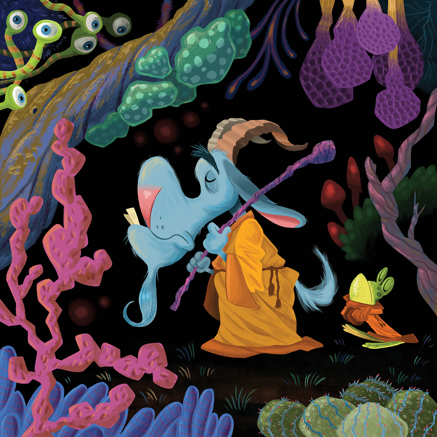 animal art Character design  digital illustration psychedelic strange weird whimsical whimsy