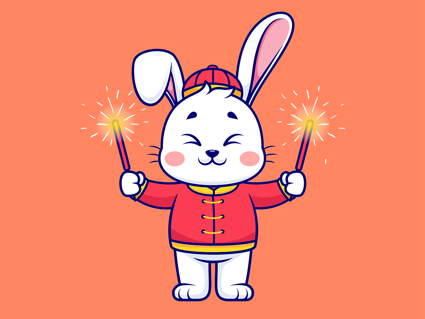 angpao animals china chinese new year Icon ILLUSTRATION  logo Lunar New Year rabbit year of rabbit