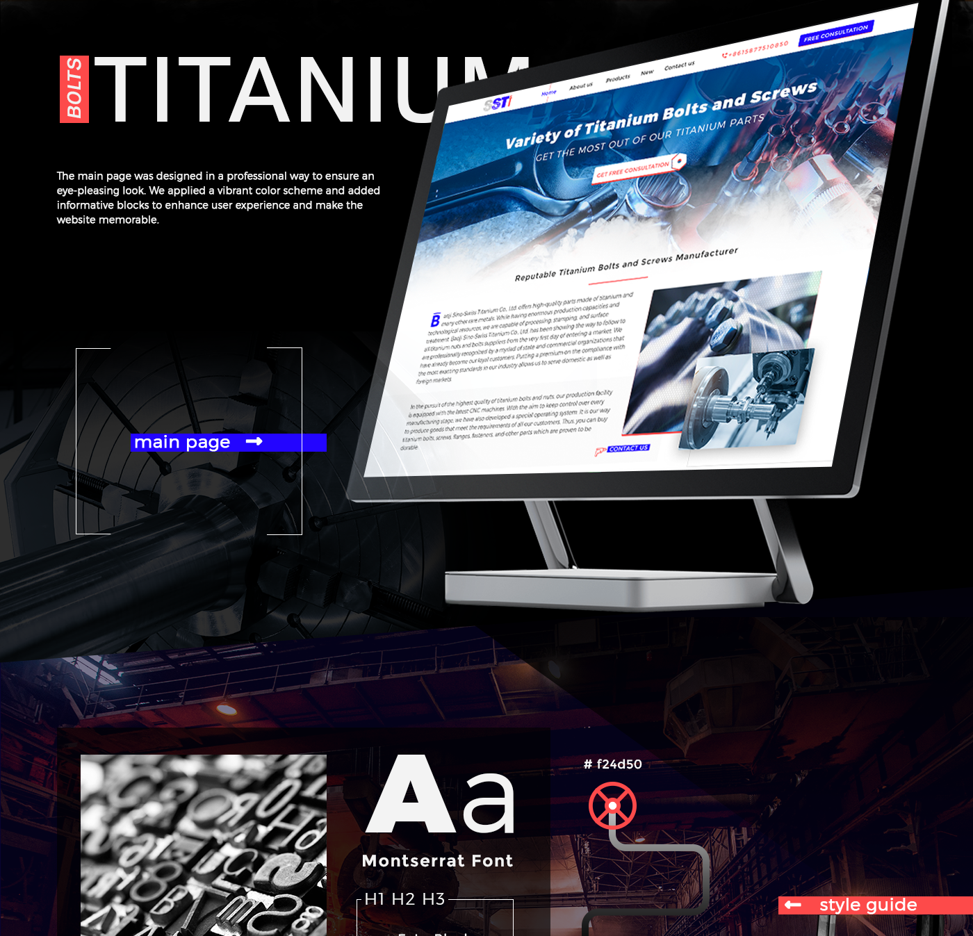 industrial factory Titanium bolts crew redesign most popular creative animation  interaction