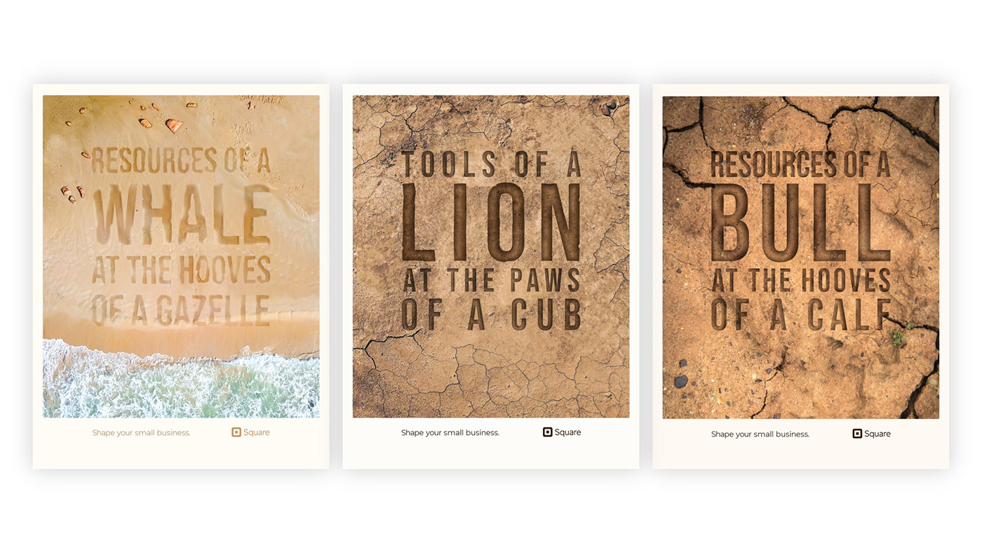 ad campaign Advertising  copywriting  design graphic design  magazine square SquareUp type driven ad typography  