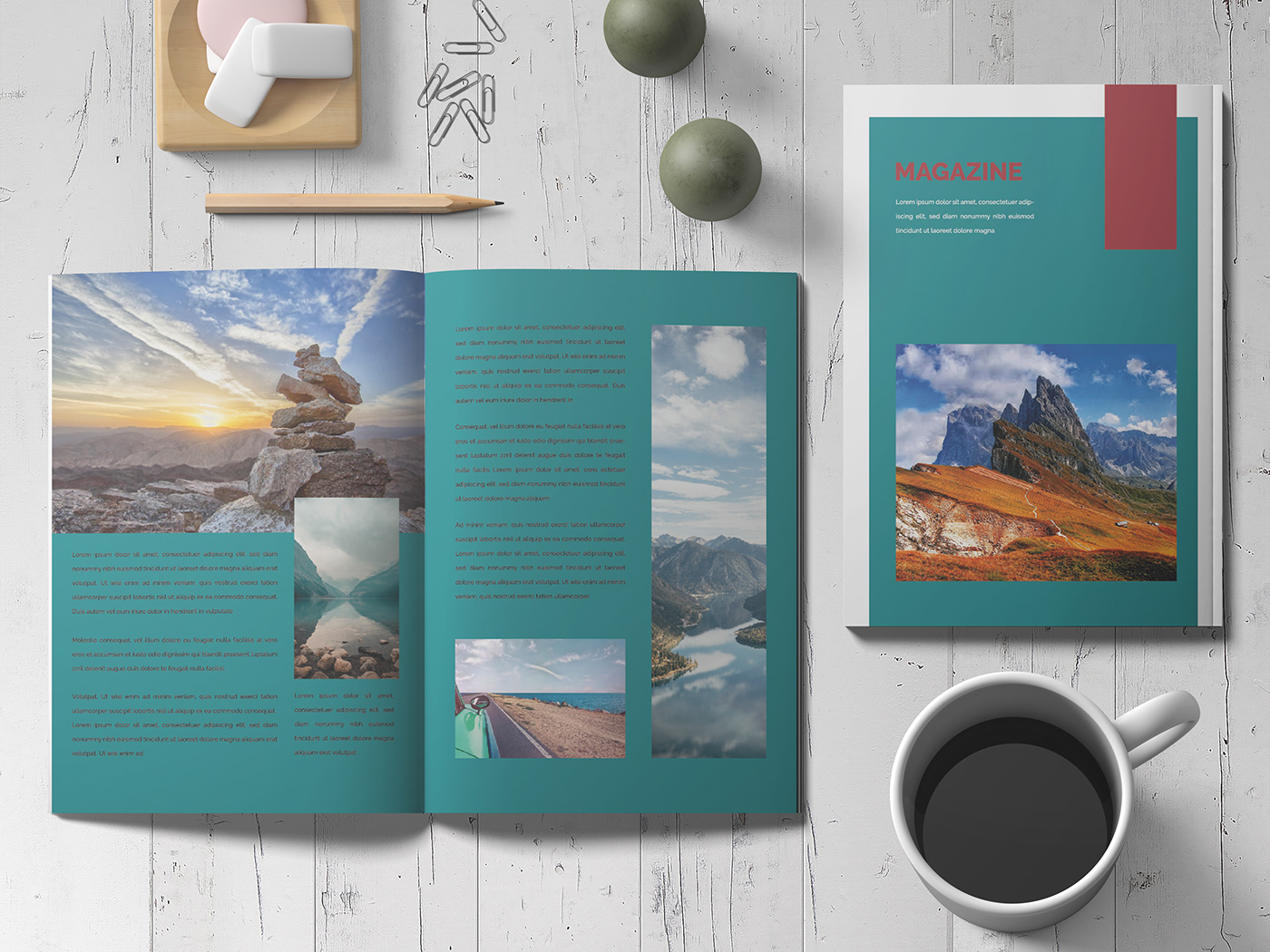 Download Free Magazine Template on Behance