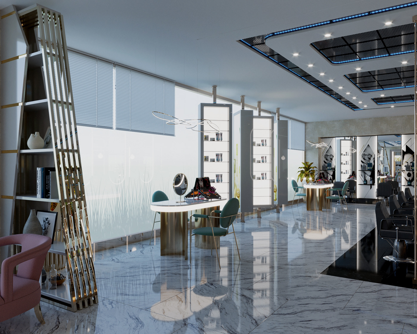 3dsmax beauty center decor decoration design Interior interiordesign luxury luxurydesign