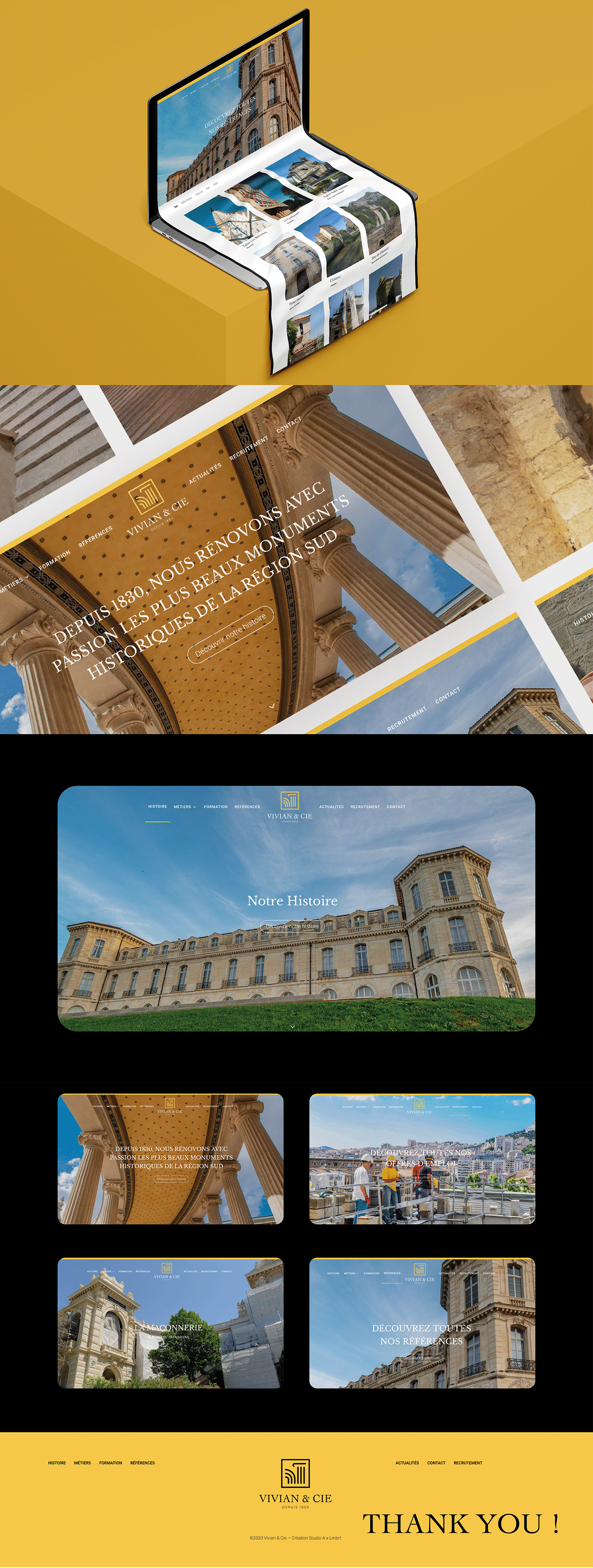 artistic direction brand historic marseille monument museum stationnery statue visual identity yellow
