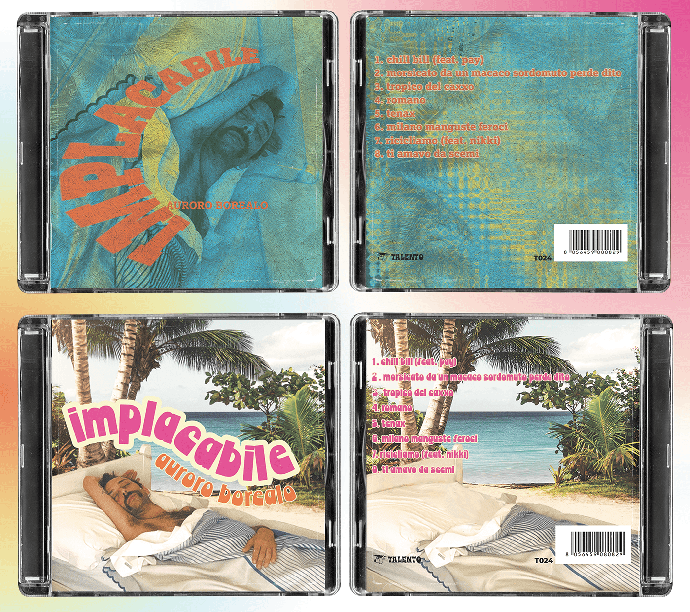 music album cover graphic design  summer beach Landscape cumbia