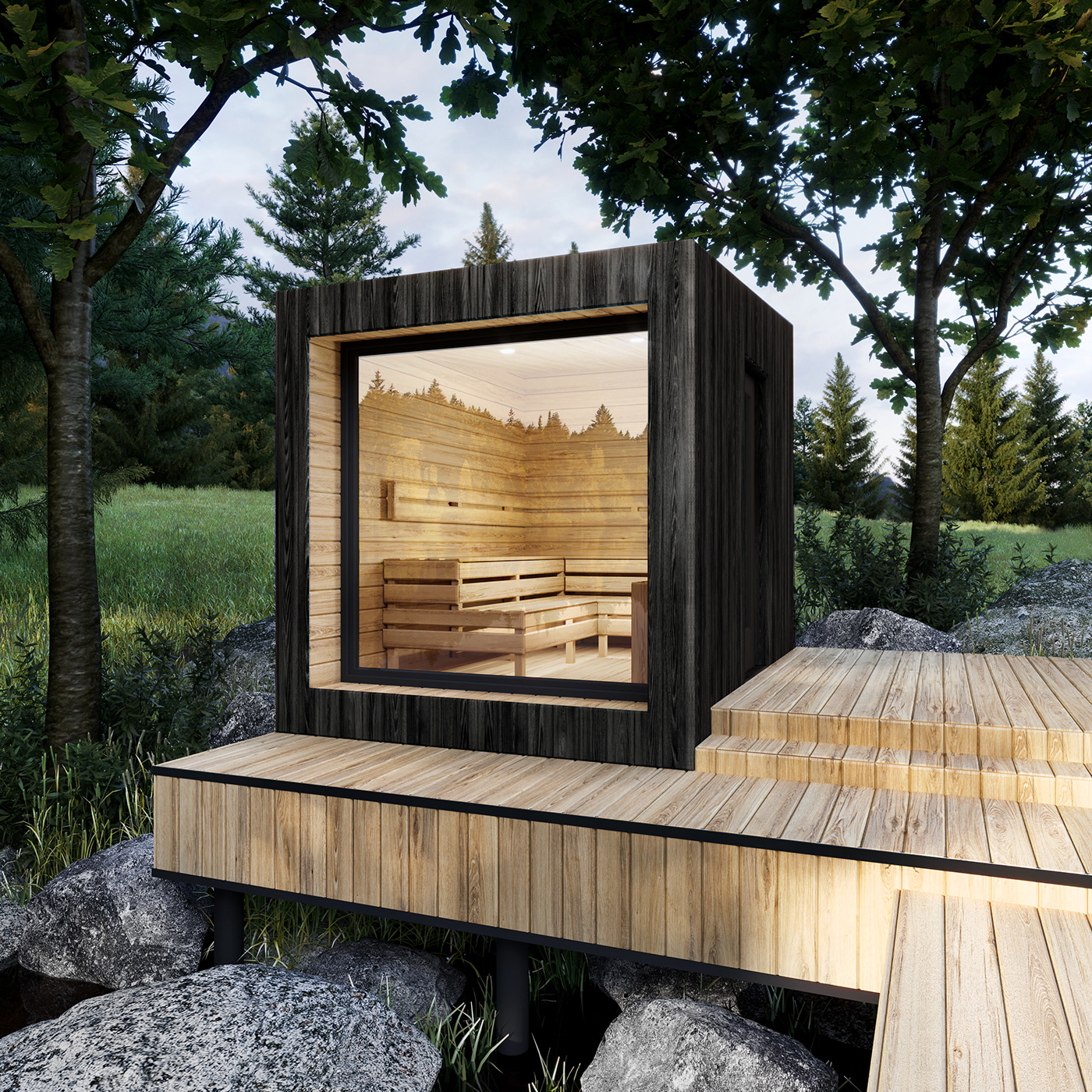 Sauna Sauna design woods Nature finnish bath