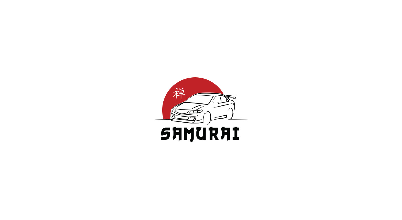 logo brand car japanese black Style samurai