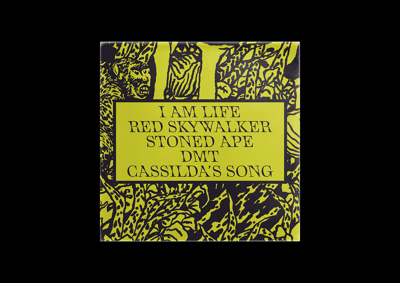 Adobe Portfolio ape stoner Album vinyl metal Mushrooms Drugs Love yellow black